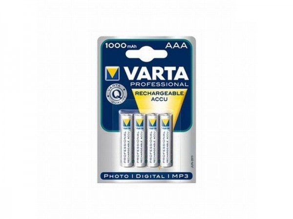 4x Varta Professional Akkus 1000mAh Rechargeable 05703 301 404