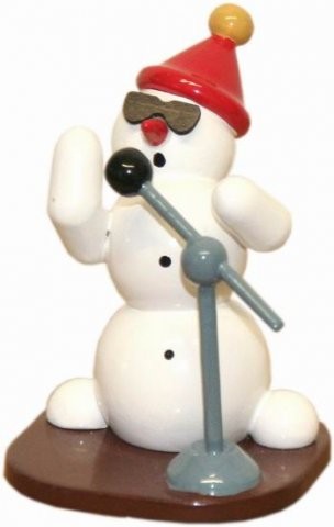 Snowman-Sänger 6cm Dekofigur aus Holz